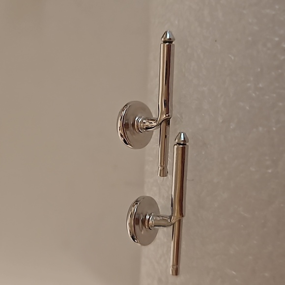 Tuxedo HICKOK Silvertone & Gray Swirl Design Cufflinks & Studs - Picture 8 of 8